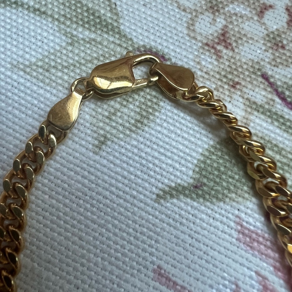 Kendra Scott Fern 18k gold vermeil curb chain necklace ๐ Malachite ๐ - Picture 3 of 4